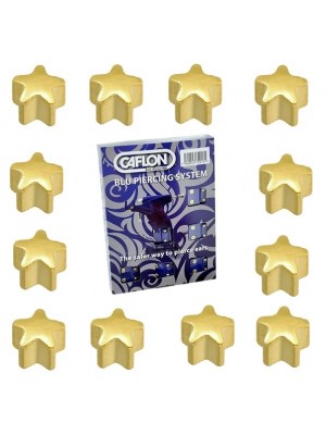 Caflon Ear Piercing Studs Gold Plated Star Design Mini 3mm