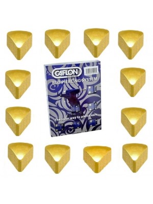 Caflon Ear Piercing Studs Gold Plated Triangle Design Regular 4mm