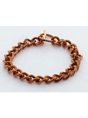 Copper Bracelet - Curb Design 19 cm