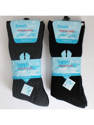Fresh Feel Men's Cotton Lycra Non Elastic Socks - Dark Assorted 