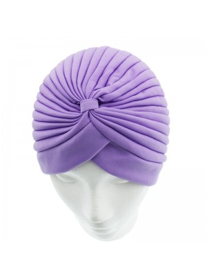 Jersey Turban Hat In Lilac Colour 