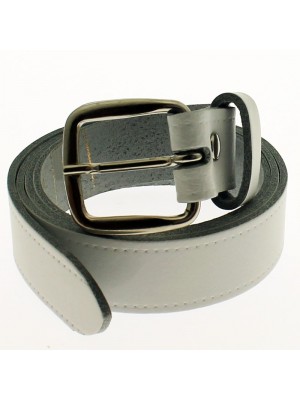 Men's Leather Belts 1" Wide - White