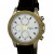 Henley Gents Polished Chrome Case Watch - Chrome / Gold / White