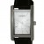 Henley Gents Silver Rectangular Case Watch - Silver Dial & Black Strap