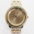 Softech Mens Crystal Encrusted Watch - Gold with Gold Dial