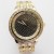 Softech Mens Crystal Encrusted Watch - Gold with Black Dial