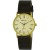 Ravel Mens Polished Round Watch - Gold and Brown Strap