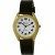 Ravel Mens Polished Round Retro Style Watch - Gold with Brown Strap