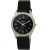Ravel Mens Polished Round Fashion Watch - Silver with Black Strap