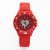 Reflex Ladies Red Rubber Sports Watch With Glitter Heart Dial