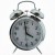 Acctim Key Wound Saxon Bell Alarm Clock - Silver