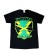 Jamaica One Love Design Black Cotton T-Shirt