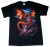 Dragon On Purple Rock Design Black Cotton T-Shirt
