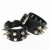 2 Row Spiked Real Leather Wristband