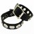 1 Row Black Studded Button Style Real Leather Bracelet