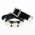 1 Row Button Top Studded Real Black Leather Bracelet