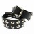 2 Row Conical Studded Leather Wristband