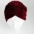 Velvet Turban Hat In Burgundy Colour