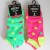Ladies Neon Trainer Socks - Dots Pattern