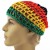 Rasta Cable Knit Beanie Hat