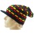 Mens Rasta Slouch Peak Hat - Rasta Colours