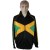 Unisex Jamaican Flag Tracksuit Set Collared Top Elasticated Waist Trouser