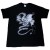 White Dragon Design Black Cotton T-Shirt