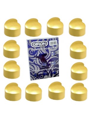 Caflon Ear Piercing Studs Gold Plated Heart Design Mini 3mm
