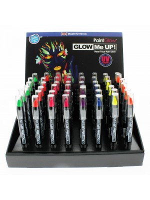 Paint Glow UV Neon Face Paint Liner Glow Me Up - Full Tray (48 Pcs)