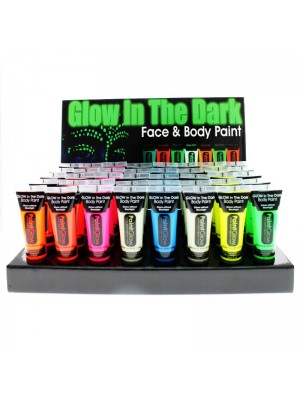 Paint Glow UV Neon Face & Body Paint - Full Tray (40 Pcs) 