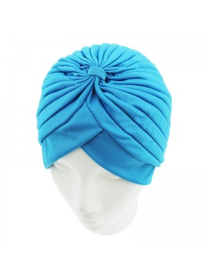 Jersey Turban Hat In Blue Colour 