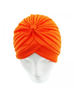 Jersey Turban Hat In Orange Colour 