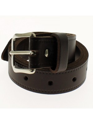 Men's Leather Belts 1.25" Wide - Dark Brown