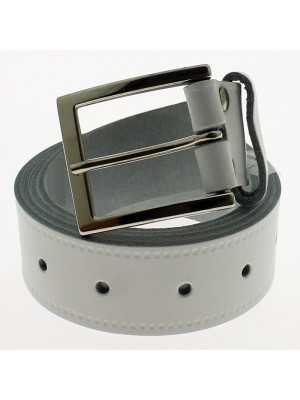 Men's Leather Belts 1.5" Wide - White