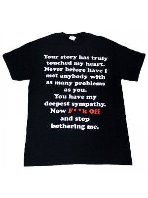"Your Story Has Truly Touched..." Design Black Cotton T-Shirt